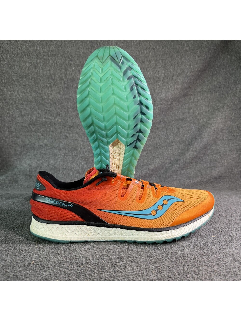 Saucony Freedom ISO Shoes Mens Size 12.5 ViZi Orange Blue Running S20355-8